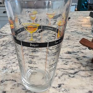 Cocktail Recipe Glass with Orange Accents